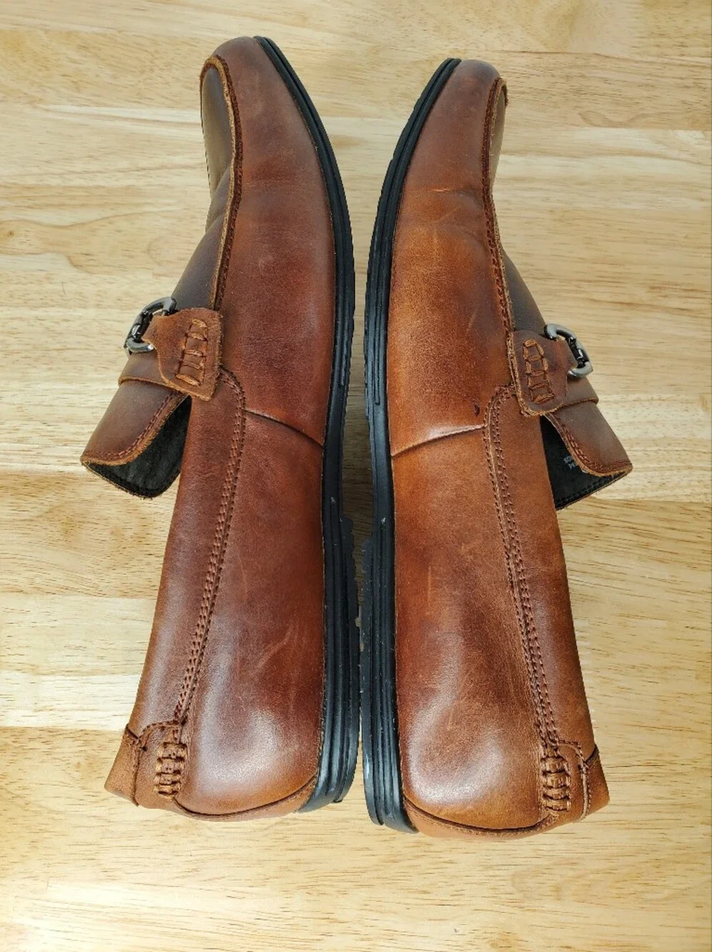 Stacy Adams Shoes Mens Size 10.5 M Brown Leather Bit Loafers Slip On Dress